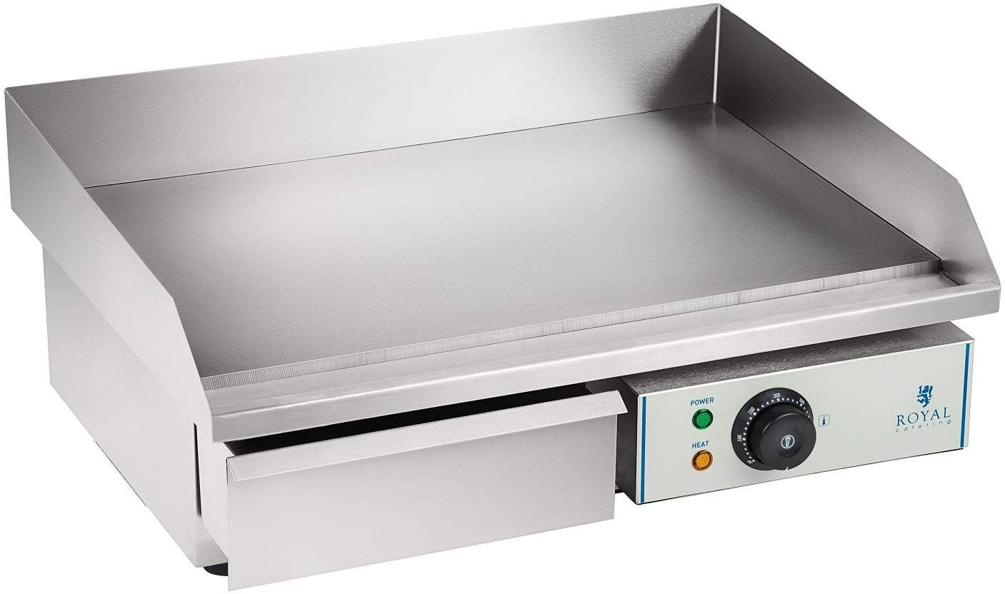 Royal Catering Stegeplade - 55 cm - glat - 1 x 3,0 kW