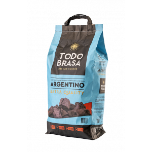 Carbón Argentino Todobrasa. Bolsa De 3 Kg. Pack 6 Uds.