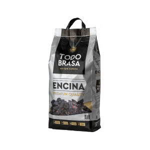 Carbón De Encina Todobrasa. Bolsa De 4 Kg.  Pack 5 Uds.