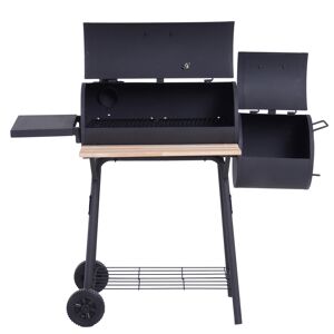 Outsunny Barbacoa de carbón color negro 124 x 53 x 104 cm