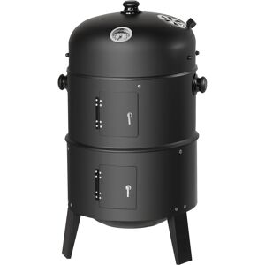 Tectake Barbacoa grill 3 en 1 metal recubierto en polvo negro