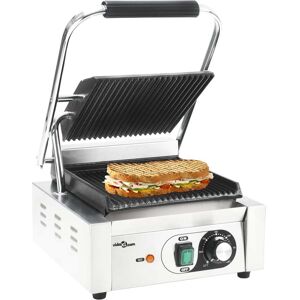 vidaXL Grill parrilla estriada de acero inoxidable 1800 W 31x30,5x20cm