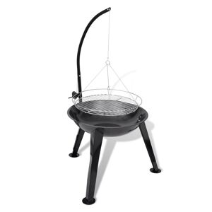 vidaXL Soporte para barbacoa de carbón colgante redondo