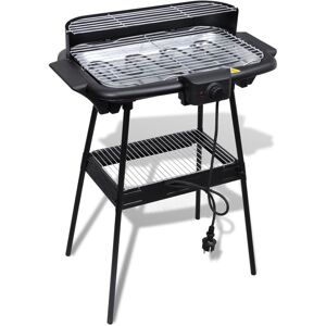 vidaXL Barbacoa rectangular eléctrica  con soporte BBQ de jardín