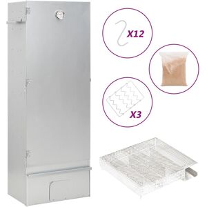 vidaXL Horno ahumador de BBQ con generador humo frío acero galvanizado