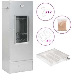 vidaXL Horno ahumador de BBQ con generador humo frío acero galvanizado