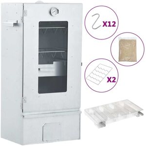 vidaXL Horno ahumador de BBQ con generador humo frío acero galvanizado