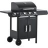 Outsunny Barbacoa de gas color negro 110 x 50 x 100 cm