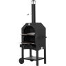 Outsunny Horno de pizza color negro 64 x 54 x 160 cm