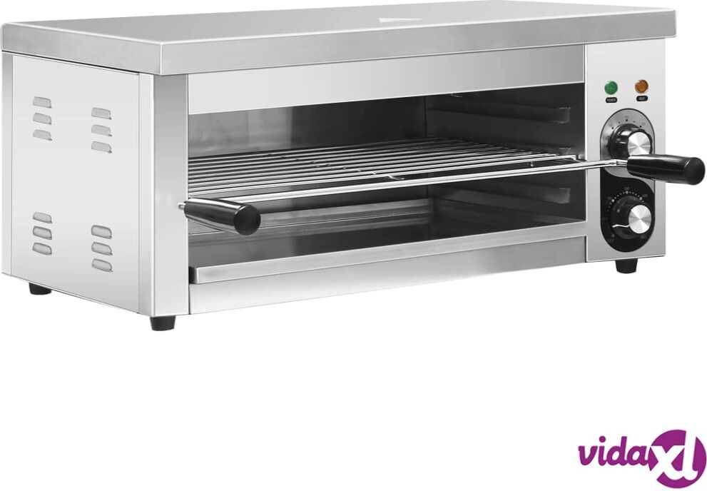 vidaXL Gastronorm Salamander sähkögrilli 2 500 W ruostumaton teräs