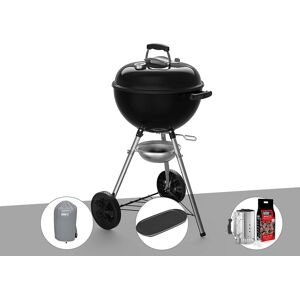 Barbecue a charbon Weber Original Kettle E-4710 47 cm + Housse + Plancha + Kit Cheminee