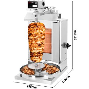 GGM GASTRO - Grill gyros/döner à gaz - 1 brûleur - max. 5 kg - portes battantes incluses