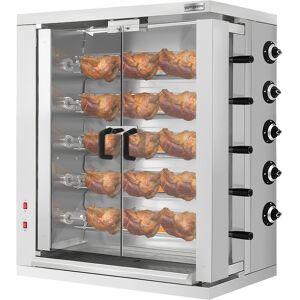 GGM GASTRO - Grill de poulet à gaz ECO - 32,33kW - avec 5 broches pour 30 poulets