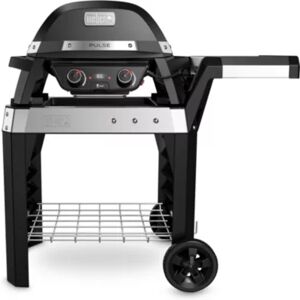 Barbecue WEBER PULSE 2000 noir avec char - Publicité