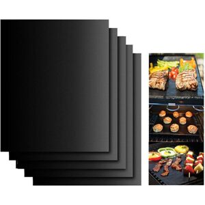 CSPARKV (5(40x33)) Tapis de Cuisson Barbecue Feuille Cuisson Barbecue Tapis Anti-adhérent et Réutilisable pour Barbecue Électrique Gaz et Charbon - Publicité