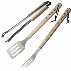 - Set d'ustensiles 3 pièces pour barbecue Marron