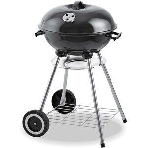 Barbecue à charbon ø 41 cm EDM 2 roues et 2 pieds Couvercle Récupérateur de cendres - Publicité