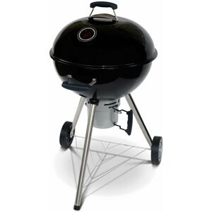 Sweeek - Barbecue premium charbon de bois ø 57cm - Charles - Noir émaillé. barbecue avec grille amovible. aérateurs. fumoir. récupérateur de cendres. Publicité