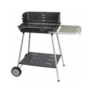 Somagic - Barbecue à charbon 54,5x38,5cm avec chariot 37533700f - noir - Publicité
