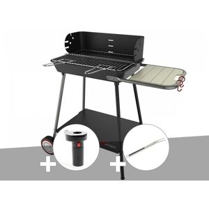 Somagic - Barbecue charbon Florence + Soufflerie à piles + Fourchette en inox - Publicité