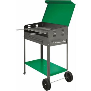 EL GAUCHO Barbecue de charbon grillé 37x68 cm avec couvercle et roues - Fiesta grillée mélangée 501 - Publicité