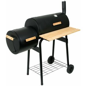 Barbecue Smoker Grill Charbon de bois avec boîte à feu Combinaison bbq Grill Smoker, Barbecue Cart Charcoal Grill avec Smoker - Bbq-toro - Publicité