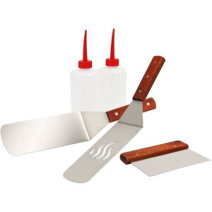 Bbq-toro - Set d'accessoires pour plancha en acier inoxydable (5 pièces) Ensemble de barbecue avec spatule, bouteilles à gicler Outils pour gril Teppanyaki - Publicité