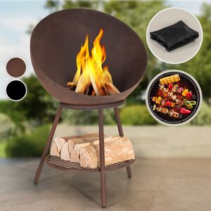 Blum - feldt Brasero Exterieur pour le Jardin et Terrasse, Brasero Grill Barbecue, Couverture Pluie, Bol en Acier, Brasero Bbq Rond avec Foyer - Publicité