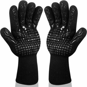 Ensoleille - Gants de Barbecue - Gants de Cuisine - Résistants à la Chaleur - 1 Paire de Gants en Silicone antidérapant EN407 - pour Griller, - Publicité