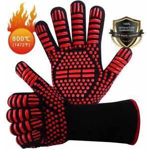 ENSOLEILLE Gants de Barbecue en Silicone antidérapants EN407 pour Barbecue, Four, Four, Gants de Cuisson résistants à la Chaleur, Gants de cheminée, Gants de - Publicité