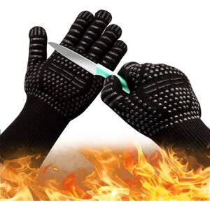 Ensoleille - Gants de four 1472 ° f Gants résistants à la chaleur, gants de gril résistants aux coupures, gants de barbecue en silicone antidérapants, gants de cuisine sans danger pour la cuisine pour hommes, gant - Publicité