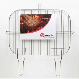 Somagic - Grille de barbecue simple 52,5x39 cm Argent - Publicité