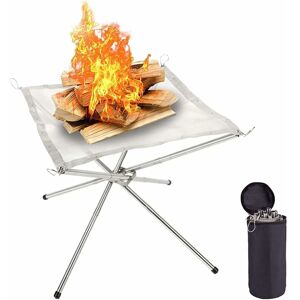 Brasero Portable pour Extérieur, Foyer ExtéRieur Grille Barbecue Pliable Foyer de Camping en Acier Inoxydable avec Sac de Transport Firepits à Bois pour Patio Camping Jardin Voyage - Ineasicer - Publicité