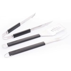 CHAR-BROIL Lot de 3 ustensiles pour barbecue CharBroil Spatule Pince Fourchette - Argent - Publicité