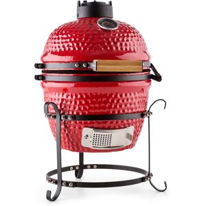 Klarstein - Princesize Kamado-Grill Barbecue en céramique Grille de barbecue en acier inoxydable Barbecue fumoir bbq rouge - Rouge - Publicité