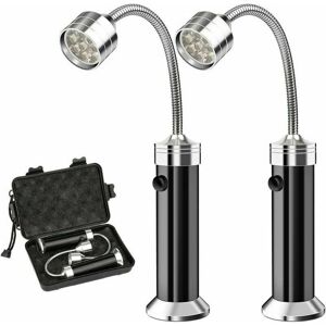 YOZHIQU Led Grill Light Magnetic Grill bbq Light Set Lampes de gril flexibles Outdoor Grill Lights Accessoires de barbecue Noir - Paquet de 2 - Publicité