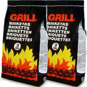 Deuba Paquet de briquettes pour barbecue Sac de charbon de bois BBQ Grill - Quantité au choix 6 à 21kg 6 kg - Publicité