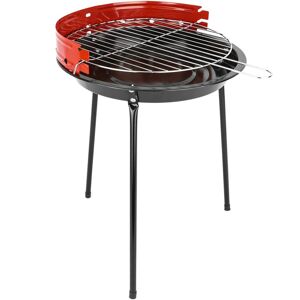 Barbecue à charbon de bois rond 33x45 cm avec pieds Grille de barbecue pour le jardin et le camping - Primematik - Publicité