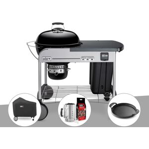 Weber - Barbecue à charbon Performer Premium gbs 57 cm Noir + Housse + Kit Cheminée + Plancha - Publicité