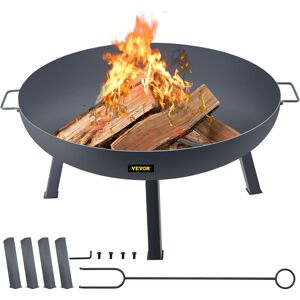 Vevor - Brasero Exterieur de Jardin Diametre du Bol de 85 cm Bol de Feu Exterieur Acier au Carbone en Noir Brasero Barbecue Baton de Bois de Chauffage Fourni pour Profiter de Rassemblements Chaleureux - Publicité