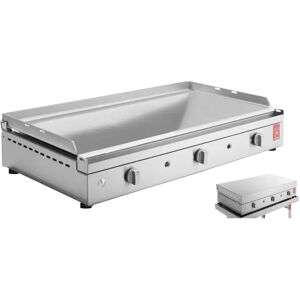 Plancha Chef 80 lisse + couv charnieres Pla.net [Gris]