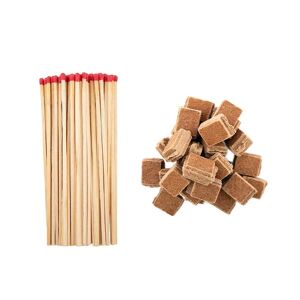 Set de 40 allumettes geantes et sachet de 72 allume-feux Barbecook [Noir]