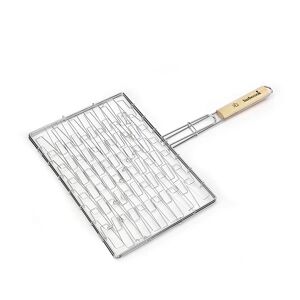 Grille en chrome et bois Barbecook []