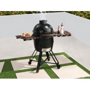 Vente unique Barbecue kamado a charbon en ceramique et bambou 45 x 63 x 105 cm IZAKI