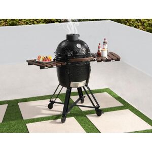 Vente-unique Barbecue kamado à charbon en céramique et bambou 45 x 63 x 105 cm - IZAKI