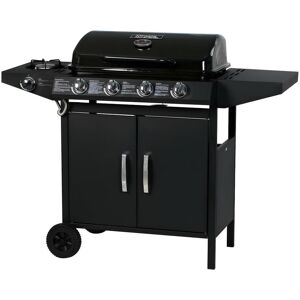 Habitat et jardin Barbecue gaz Festa 5 - 5 bruleurs dont 1 lateral - 12.9 Kw- Noir