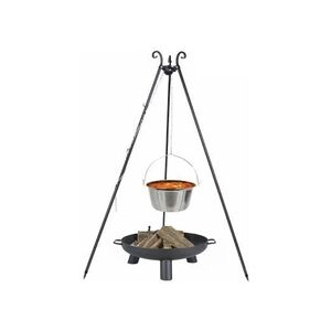 GENERIQUE Chaudron pot inoxydable avec couvercle + brasero BALI, 8L Chaudron/ 60cm brasero - Publicité