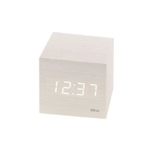 Otio Thermomètre cube finition effet bois blanc cérusé - - Publicité