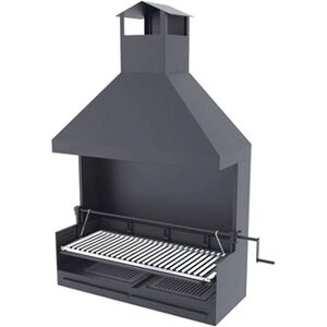 FM Calefaccion Barbecue argentin bois et charbon FM BVE-102 100cm grille suspendue à manivelle - Publicité