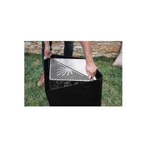 Krak Brasero à bois + grille 79x69cm levant + grille noir - Publicité
